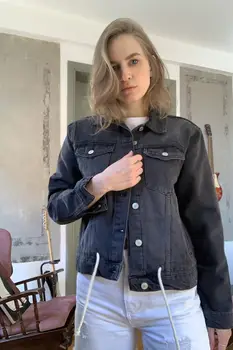 

Trendyol Lacing Detailed Denim Jacket TWOSS20CE0152