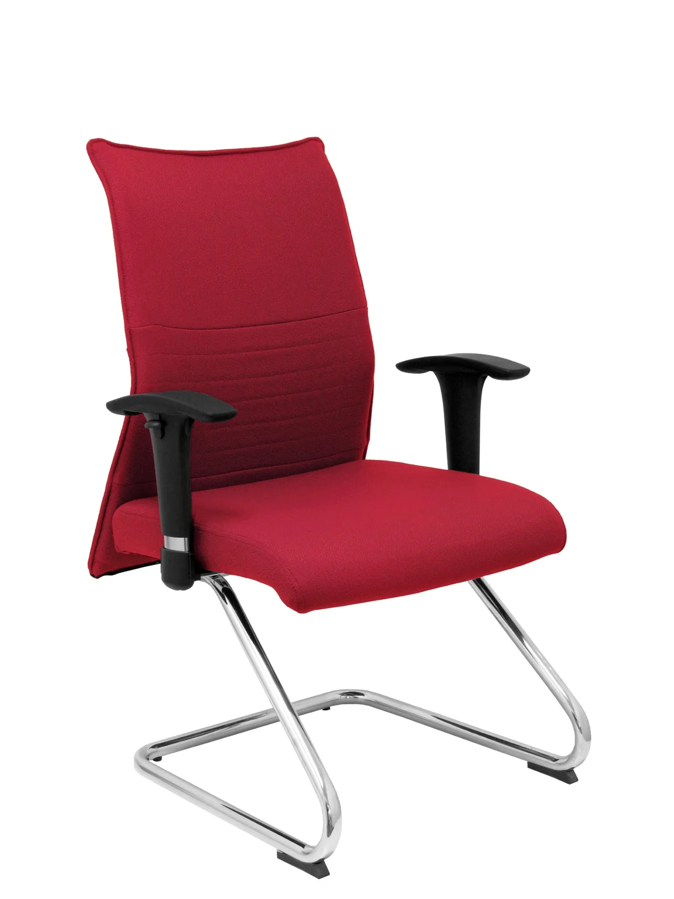 Armchair confidante Ergonomic for visits with skate Chrome up seat and backstop upholstered in BALI tissue color Granat | Мебель