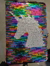 Cuaderno creativo colorido con lentejuelas, diario secreto con cerradura Reversible, diario privado, diario de viaje mágico, regalo