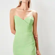 Trendyol вечернее платье без бретелек с воротником TPRSS19AE0095