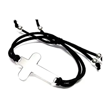 

Bracelet 925 sterling silver m lisa Cross rubber ends ball [AA9935]
