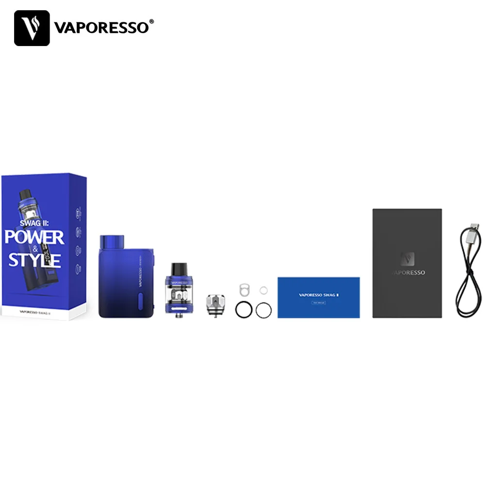 Vaporesso Vape SWAG 2 комплект с коробкой Mod NRG ПЭ бак распылитель GT 4 сетки Катушки основной аккумулятор пара электронная сигарета