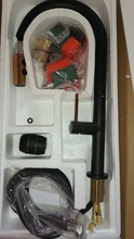 Kitchen Faucet Pull-Out-Sensor Touch Double-Water-Mixer Installat Black Hot-And-Cold-Waterdeck