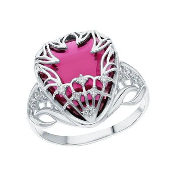 

Silver ring with рубеллитами and cubic zirconia sunlight sample 925