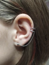 Pendientes de cadena de plata de ley 925 para mujer, 1 Uds.