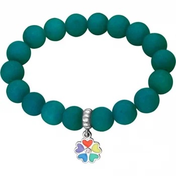 

Esthete bracelet with quartz, cubic zirconia and silver enamel