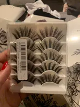 Pestañas postizas 3D, 5 pares, pelo de visón de imitación, pestañas de serie Wispies Fluffies naturales, largas y suaves, hechas a mano, pestañas negras sin crueldad