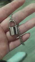 Collar con colgante con candado para mujer y hombre, cadena Punk, Color plateado, joyería de Moda Gótica con estilo, S195, 2020