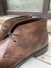 Botas de cuero para hombre, botines de estilo desierto, cómodos, a la moda, para caminar, talla 7 a 12, # KD581