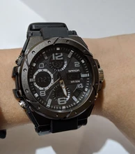 SANAD-reloj deportivo de lujo para hombre, cronógrafo de cuarzo, resistente al agua hasta 5atm, Shock, masculino, 6008