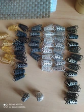 50 Uds. De abalorios de aleación de 17x10mm, accesorios de joyería, colgante con forma de flor antigua, para fabricación de joyería DIY