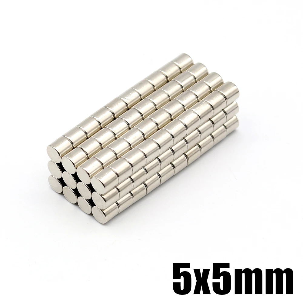 50 NEODYM SCHEIBEN MAGNETE D5x5 Mm 900 G ZYLINDER N52 BASTELN RUND PINNWAND BÜRO