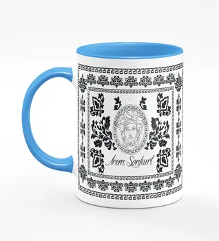 

Personalized Ethnic Blue Mug Cup M1
