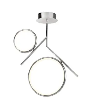 

Semiplafón two hoops Chrome OLIMPIA LED