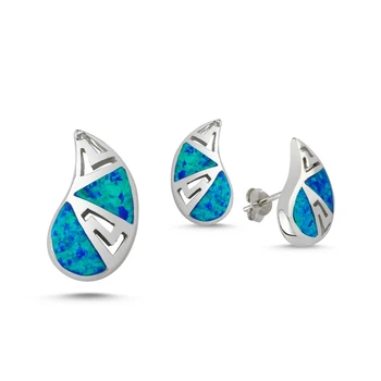 

Kutaydan Opal Stone 925 Sterling Silver Set Made in Turkey