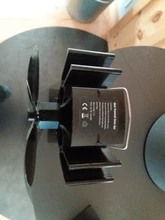 Wood Burner Stove-Fan Fireplace Heat-Powered 4-Blade Log Heat-Distribution Black Home