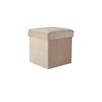 

Poof folding plush beige