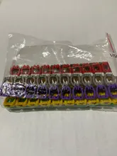 100/150pcs/lot Cable Markers Colourful C-Type Marker Number Tag Label For 2-3mm Wire