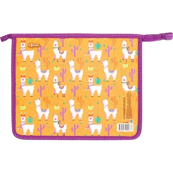 

Folder for exercise books No. 1 School Llama A5, plastic + laminated cardboard zipper