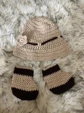 Accesorios de fotografía recién nacido hecho a mano, sombrero de ganchillo para bebé, conjunto de zapatos, disfraces de vaquero para recién nacido, accesorios para sesión de fotos de recuerdo