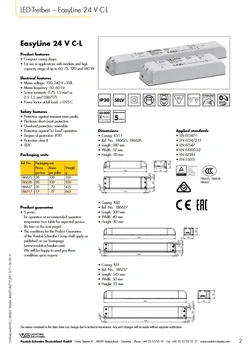 

186717 ELECTRONIC TRANSFORMER 180W 24VDC IP20