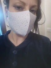 4pc brillo ostentoso diamantes cara MaskReusable boca lentejuela brillante Anti Haze a prueba de polvo máscara de protección máscara mascarillas