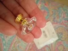 10 Uds acrílico Perillas de cristal tirador del cajón del armario perilla de manija de puerta en forma de diamante de la perilla de gabinete accesorio de muebles para el hogar sin tornillos