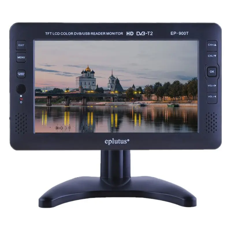 Портативный цифровой телевизор Eplutus EP-900T DVB-T2 12V автомобильный и для дома |