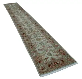 

73x423 Cm Beige Handmade Oushak Runner Rug-2x14 Ft