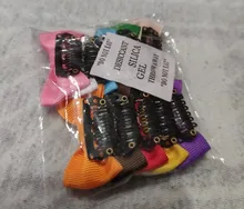 Lazo pequeño de 2 pulgadas de goma de pelo con lazo para bebé, Mini pestillo fino y Wisp, pinza de pelo pequeña para recién nacido, horquilla de pelo pequeña para bebé, 10 Uds.