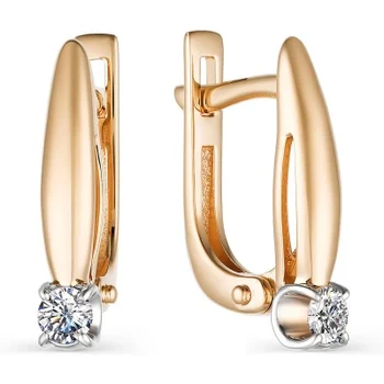 

Alcor earrings with 2 diamonds in red gold