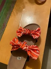 Bandana deslizante para mujer, sandalias con lazo de vaca, desteñido, grafiti, Flast, calzado plano, venta al por mayor, 2020