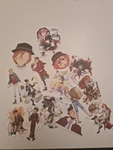 Bungo Stray-pegatinas de perros de PVC para niños, pegatinas de grafitis, maletas, equipaje, guitarra, coche, impermeable, 10/100 Uds.