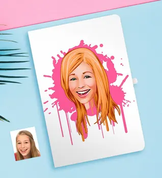 

Personalized Women 'S Caricature Of White notebook-31