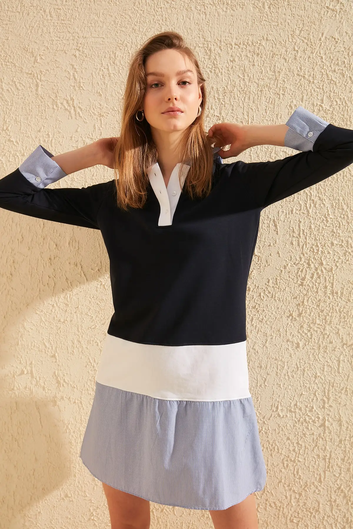 

Trendyol With Color Block Dress TWOSS20EL0502