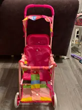 Muñeca de simulación con carrito de doble asiento para niñas, juguete plegable de mano, cochecito de bebé, accesorios de juego de simulación, 3699