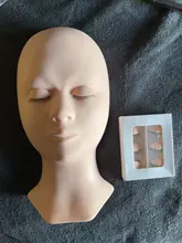 Cabeza de Maniquí de entrenamiento, extensión de pestañas postizas, modelo de cabeza de práctica, reemplazo de silicona, párpados extraíbles, herramientas de maquillaje