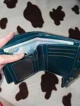 Cartera pequeña de cuero con cera de aceite para mujer, billetera pequeña de alta calidad con cremallera y broche, tarjetero