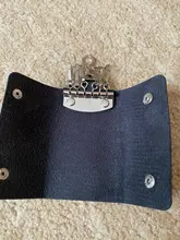 Llavero PU de las mujeres de los hombres de llaveros cartera cubierta de Hasp de moda billeteras para llaves organizador de bolsa de almacenamiento de regalo creativo