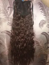 WIGSIN-extensiones de cabello sintético Afro rizado de 22 pulgadas, coleta con cordón, accesorios para mujer, color negro y marrón Natural