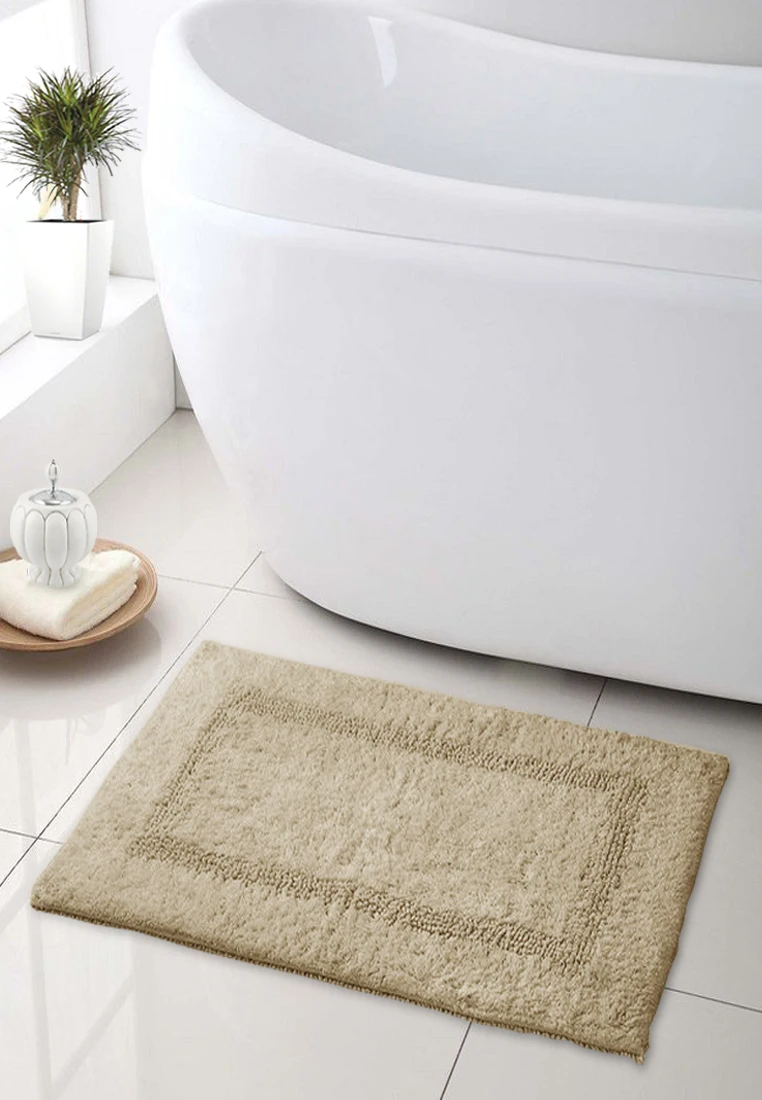 beige Коврик для ванной DeНАСТИЯ х/б 60х100 см молочный - Цвет: beige