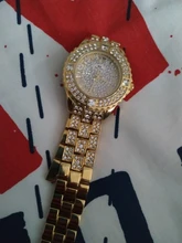 Reloj de moda con diamantes de oro para mujer, pulsera informal de marca de lujo, relojes femeninos