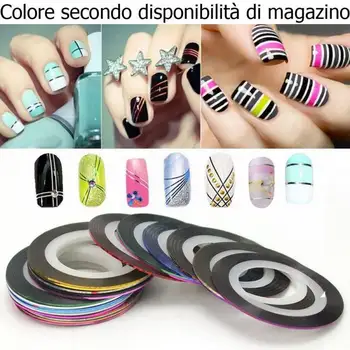 

15 adhesive strips nails nailart rotolini design onicotecnica beautician enamel