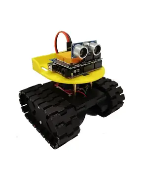

Akıll Robot Tank Kiti Şasesi Engelden Kaçan Robot Arduino L298 Uyumlu HC-SR04 Obstacle Sensörlü Robot