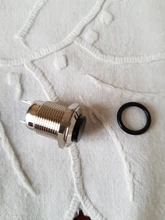 Interruptor de botón de Metal para coche, bocina momentáneo resistente al agua, 12mm, reinicio automático