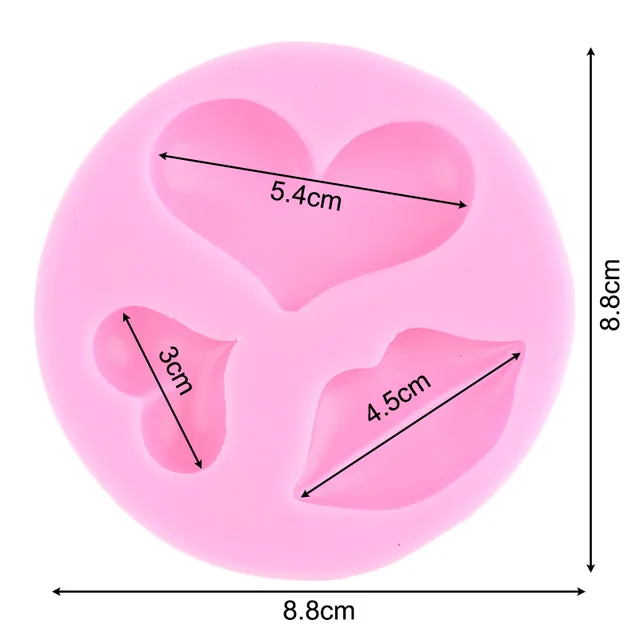 Szerelem Szív Ajkak Szilikon Penész Csokoládé Cukorka Fondant Cupcake Topper Esküvői Torta Díszítő Szerszámok Barkács Sütő Kiegészítők - Image 6