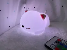 Bedside-Lamp Night-Light Touch-Sensor Remote Bedroom Baby Gift Rechargeable Silicone