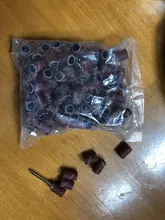 100 Uds 80 /120/180 para bandas de limado de manicura Gel eliminador de esmalte herramienta accesorio para máquina de clavos eléctrica taladro clavo Bits