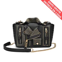 Женская маленькая сумка через плечо, женская сумка-жакет, женские сумки через плечо с клапаном и заклепками, однотонная искусственная кожа, роскошный дизайн от известного бренда T10308