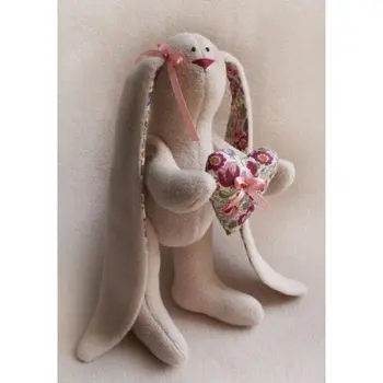 

Zd-01 set for making a textile toy happy hands 'bunny with a heart '20 cm